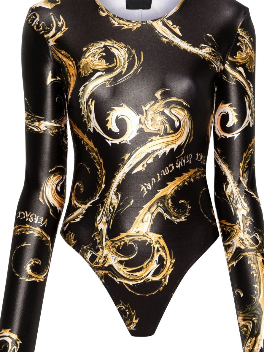 Affordable Jeans Women Versace Chromo Couture Couture bodysuit 0324